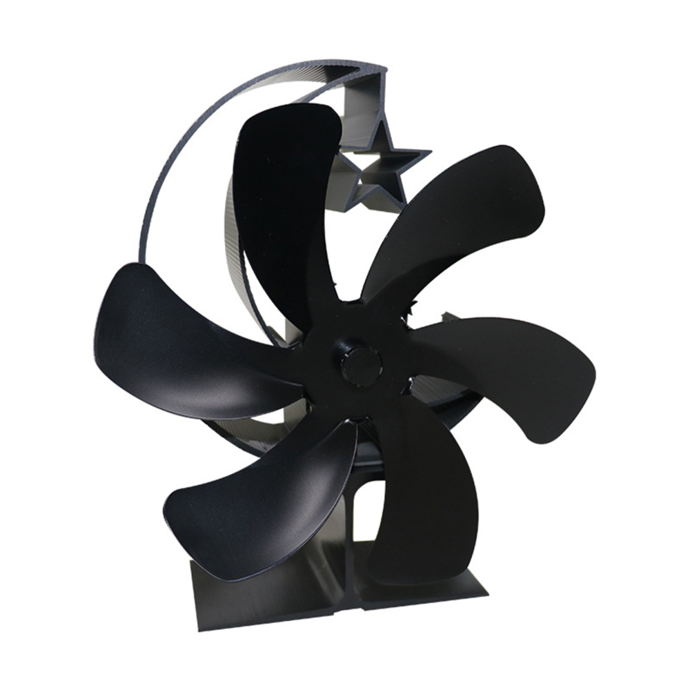 Heat Powered Stove Fan 6Blades SelfAdjustment Silent Fireplace Fan
