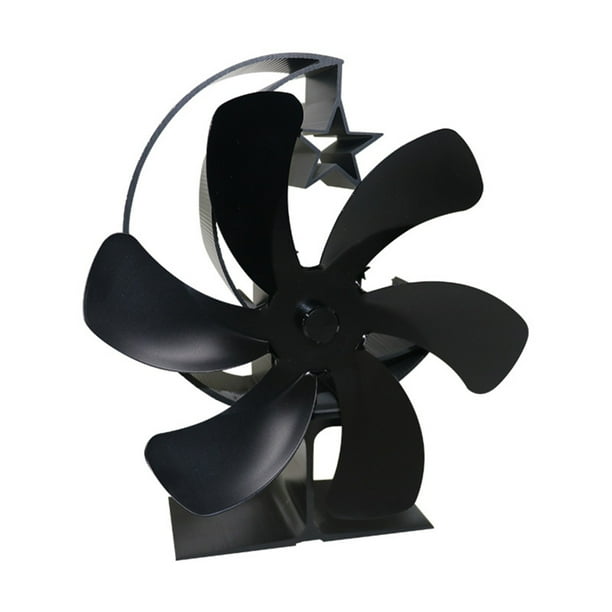 Heat Powered Stove Fan 6Blades SelfAdjustment Silent Fireplace Fan