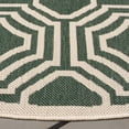 thumbnail image 3 of Safavieh Courtyard Brooklyn Geometric Indoor/Outdoor Area Rug, Dark Green/Beige, 5'3" x 5'3" Round, 3 of 9