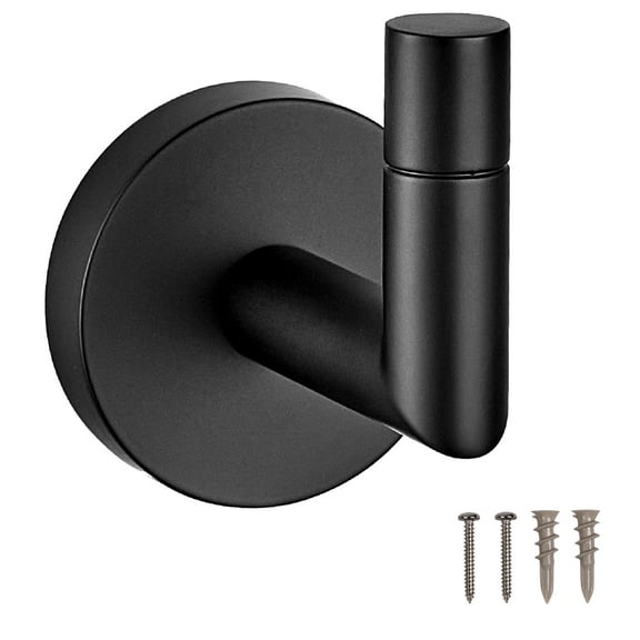 Design House Graz Park Modern Bathroom Hook, Matte Black