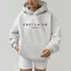 thumbnail image 2 of Sudadera con capucha y estampado de letras para mujer, primavera y otoño de 2024, sudaderas con capucha de manga larga para mujer, blusas de moda, jerséis holgados informales para mujer, 2 of 5
