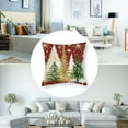 thumbnail image 5 of Shangniulu Christmas Pillow Covers Set of 2 Christmas Tree Red Decorative Pillow Covers Winter Holiday Cushion Cases Decor for Home Couch Sofa 12x12in, 5 of 7