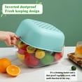 thumbnail image 5 of ReaNea Colander Bowl with Clear Plastic Bowl, Dual-Layer Draining Bowl Vegetable Washing Basket (Blue), 5 of 7
