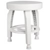HealthSmart Swivel Shower Stool Seat with Storage Shelf, Rotating Shower Chair for Bathtub, Tool-Free Assembly, White