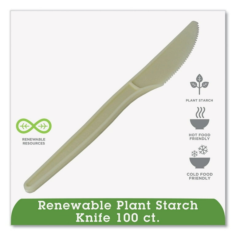 Eco-Products - Plant Starch Knife, Cream, 50/Pack, Sold as 1 PK Eco-Products - Plant Starch Knife, Cream, 50/Pack, Sold as 1 PK