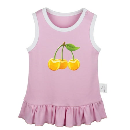 

Fruit Cherry Pattern Dresses For Baby Newborn Babies Skirts Infant Princess Dress 0-24M Kids Graphic Clothes (Pink Sleeveless Dresses 18-24 Months)