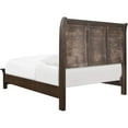 thumbnail image 5 of Handmade Gray Brown Bed - Curved Headboard & Built-In Bench Footboard - Modern Rustic Bedroom Furniture, 5 of 9