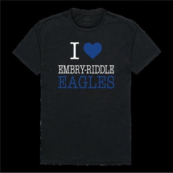 W Republic 551-298-BK2-05 Embry-Riddle Aeronautical University Eagles I Love T-Shirt, Black - 2XL