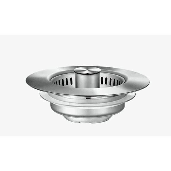 Stainless Steel Sink Drain Strainer Basket, Kitchen Sink Drain Cover Filter with Anti-Clogging Food Catcher, Removable Drain Stopper for Bathroom & Kitchen Sink
