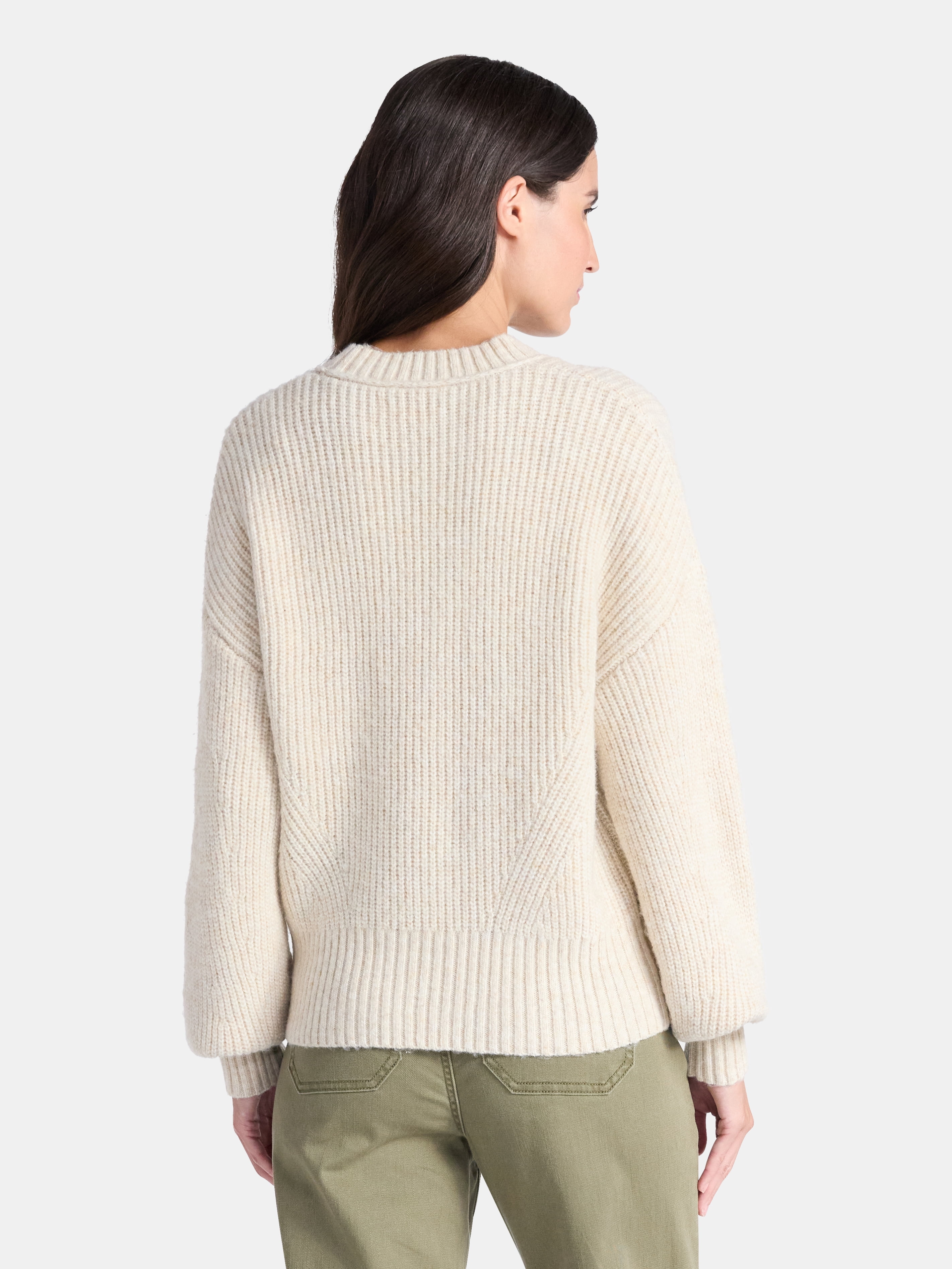Time and Tru Women's Shaker Stitch Mock Neck Sweater, Midweight, Sizes XS-XXXL