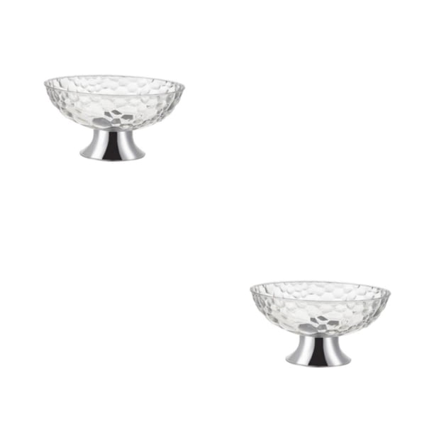 Bewildely Dessert Serving Bowl Tray Snacks Fruit Bowl Basket for Breads Snacks Home Blanco 2piezas