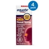 (4 pack) (4 Pack) Equate Original No Drip Maximum Strength Oxymetazoline Nasal Spray, 1 Oz