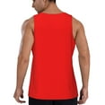 thumbnail image 3 of Xecao Red Men's Tank Top Workout Quick Dry Sleeveless Gym Jogging Muscle Shirts Summer Swim Beach Tops, 3 of 9