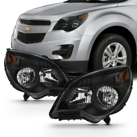 Chevrolet Equinox Replacement Headlight - Fit Black 2010-15 Chevy Equinox L/LS/LT/LTZ Headlights Halogen Model Replacement