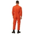 thumbnail image 3 of inhzoy Mens One Piece Work Jumpsuit Long Sleeve Zip-Up Mechanic Workwear Coveralls Orange XL, 3 of 9