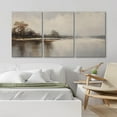 thumbnail image 3 of PixonSign Canvas Print Wall Art Set Fine Art Island Lake Summer Autumn Landscape Nature Wilderness Illustrations Modern Art Decorative Rustic Relax/Calm Colorful for Bedroom - 16"x24"x3, 3 of 5