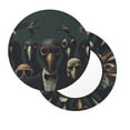 thumbnail image 2 of Balery Stylish Avian Gathering Fundas de asiento para taburete de bar redondo de tela de terciopelo ajustables que protegen de arañazos y manchas para sillas de 14 a 17 pulgadas.-12 inch, 2 of 7