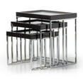 thumbnail image 4 of Carmela Set of 3 Nesting Tables - Glossy Charcoal Sand, 4 of 7