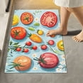 thumbnail image 2 of Yayeee Bath Rug for Bathroom Floor Non Slip Contour Fluffy Soft Absorbent Mat, 20"x24", Yellow Tomatoes, 2 of 7