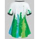 thumbnail image 2 of Más el tamaño de impresión con cordones con puño de la manga de la túnica Tee Rosegal Camisetas tallas grandes, 2 of 5