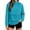 Blue, variant on Tqcoqu Womens Solid Color Half Zip Hooded Jacket, Lightweight Long Sleeve Pullover Anorak Windbreaker with Pocket & Drawstring