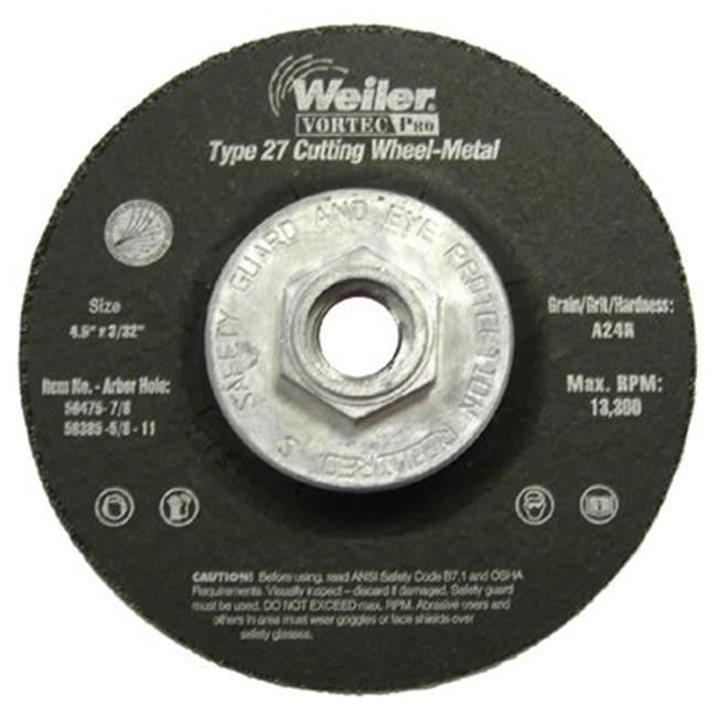Pack of 50 7/8 Hole Diameter 4.5 Diameter 0.045 Width 4.5 Diameter Griton CR4537 Arbor High Performance Industrial Cut Off Wheel for Metal Griton Industries Pack of 50 7/8 Hole Diameter 0.045 Width 