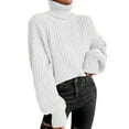 thumbnail image 1 of Chandail Col Roulé pour Femmes Mode Hiver Surdimensionné en Nylon et Coton, Chandail Col Roulé pour Femmes P, 1 of 4