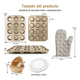 thumbnail image 2 of uego de 2 moldes para cupcakes Xtellar negro antiadherentes con 24 cavidades y guantes, 2 of 3