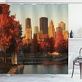 thumbnail image 1 of Ambesonne City Shower Curtain, Old Port Montreal Morning, 69"Wx84"L, Red Orange Brown, 1 of 3
