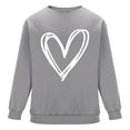 thumbnail image 6 of WREESH Valentine's Sweatshirt for Men Oversized Crewneck Sweatshirts Loose Casual Heart Graphic Pullover Tops Spring Outfits Gray, 6 of 6