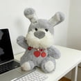 thumbnail image 6 of Schnauzer Plush Toy Puppy Stuffed Animal with Necklace, 8.66 Inch Cute Dog Doll, Soft Huggable Decorative Companion for Home Decor and Gift Giving, 6 of 6