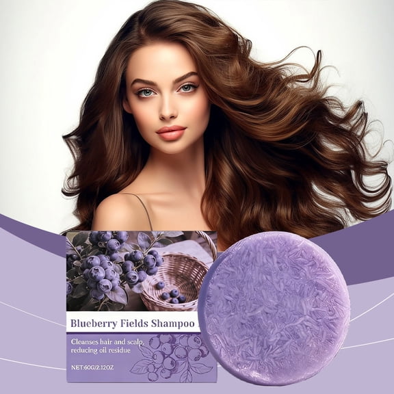 SZBAOAN Blueberry Shampoo & Conditioner Bar,Moisture And Nourish Blueberry Extract Shampoo Bars For Thinning,Dry Split Up Hair Care Soap,Suitable for Women Men