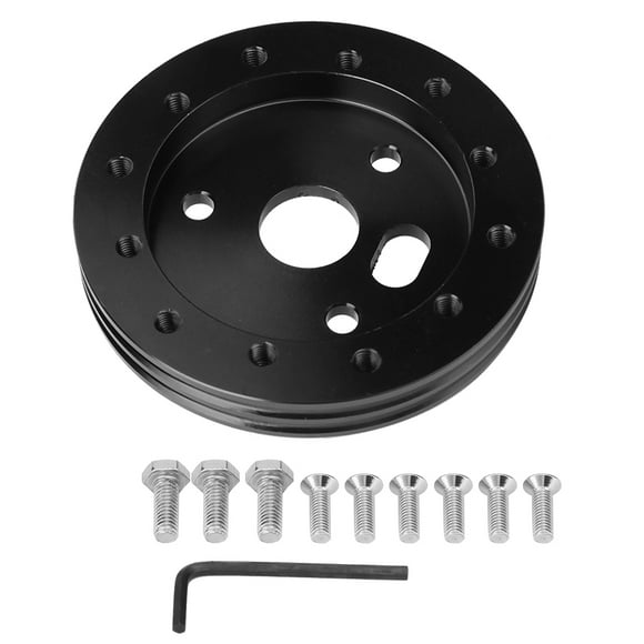 Steering Wheel Adapter Spacer, Aluminum Alloy CNC Machined Steering Wheel Hub Adapter Conversion Spacer  For Steering Wheel Spacer For 6 Hole Adapter