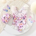 thumbnail image 5 of MEZZALL Swimwear Girls Swimsuit With Lace Collar Toddler Bathing Suit For Baby Water Play Summer With Cartoon / Flower Print Beachwear, 5 of 6