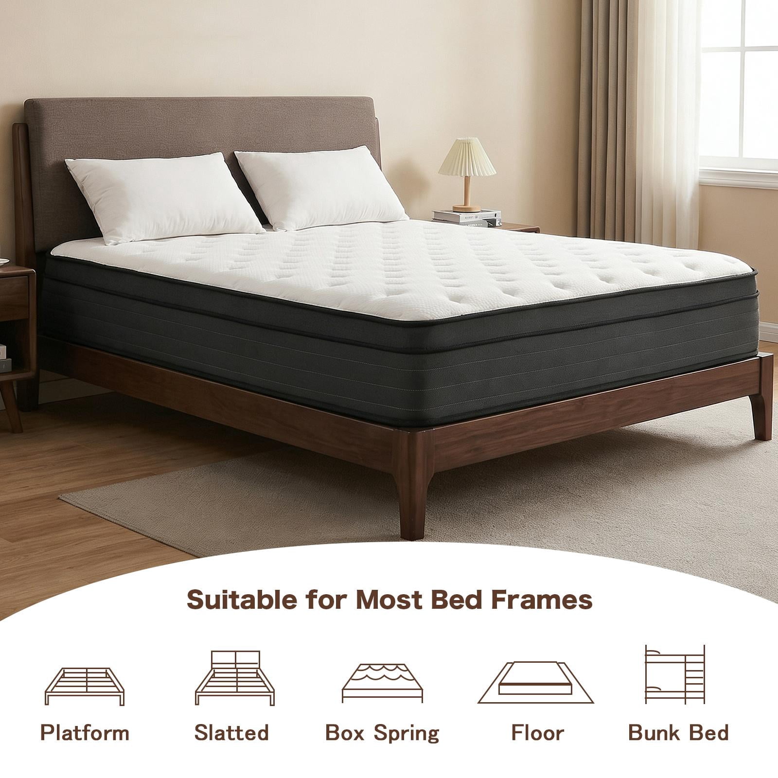 Full Mattress, 14 Inch Hybrid Mattress in a Box, Full Size Memory Foam Mattress with Pocket Springs for Motion Isolation Pressure Relief, CertiPUR-US, 100 Nights Trial