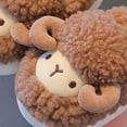 thumbnail image 7 of newwalpole Girls Boys Sheep Slippers Kids Non Slip House Shoes Cute Animal Plush Cotton Soft Bedroom Slippers for Fall Winter Brown for Size 1, 7 of 7