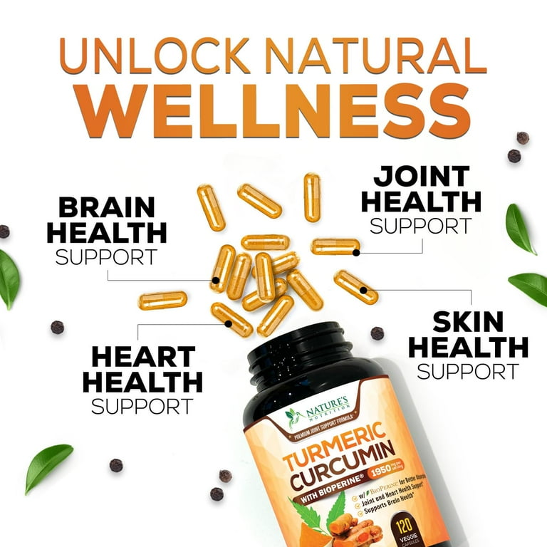Nature's Nutrition Turmeric Curcumin with BioPerine 1950mg
