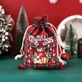 thumbnail image 3 of Cheapark Christmas Red Plaid Cotton Drawstring Bag - Reusable Food-Safe Treat Pouch, Durable Gift Bag for Cookies, Candy & Party Favors Christmas Wrapping, 3 of 6