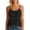 Black, variant on Long Cami Tank Tops for Women Built-in Bra Pads Sleeveless Design Soft Cotton Base Layer Vest for Daily Wear Yoga Underlayering Comfort Tops
