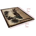 thumbnail image 7 of Handcraft Rugs Cabin Rug  Lodge, Cabin Nature and Animals Area Rug  Modern Nature Pattern Cabin Area Rug  Abstract, Chocolate/Beige/Green-Bear/Lodge 2x 3 feet Doormat, 7 of 7