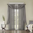 thumbnail image 3 of Harper Solid Crushed Window Panel Pair Grey 42" x 95", 3 of 4