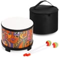 thumbnail image 1 of Tambor de percusión Tosnail de 8 pulgadas con bolsa de almacenamiento y mazos, 1 of 6