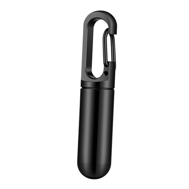 Estuche mini organizador portátil impermeable con llavero contenedor Negro
