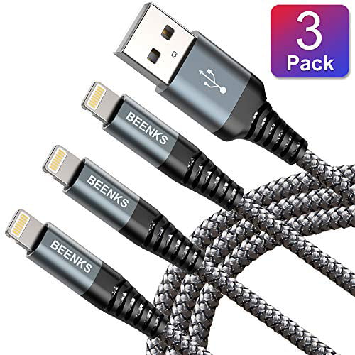 Heavy Duty Charger Cable 6FT 3Pack Braided Charging Cord Long USB 
