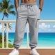 thumbnail image 4 of Ceisia Gift Men's All-Season Cargo Pants - Fashion Casual Solid Color Multi-Pocket Elastic Waist Full-Length Pants, 4 of 8