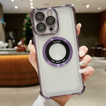 Magnetic Clear Case for iPhone 11 Pro with Full Camera Protection [Four-Corners Anti-Fall] [CD Pattern for Magsafe Ring] Shockproof Protective for Women Men Slim Phone Case, Darkpurple