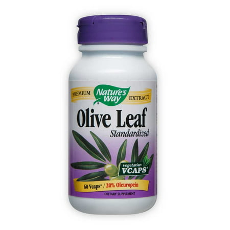 Natures Way Standardized Olive Leaf Premium Extract 20% Oleuropein 60