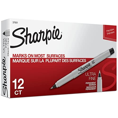 Marcadores permanentes Sharpie, punto ultra fino, negro, rec SHARPIE SHARPIE