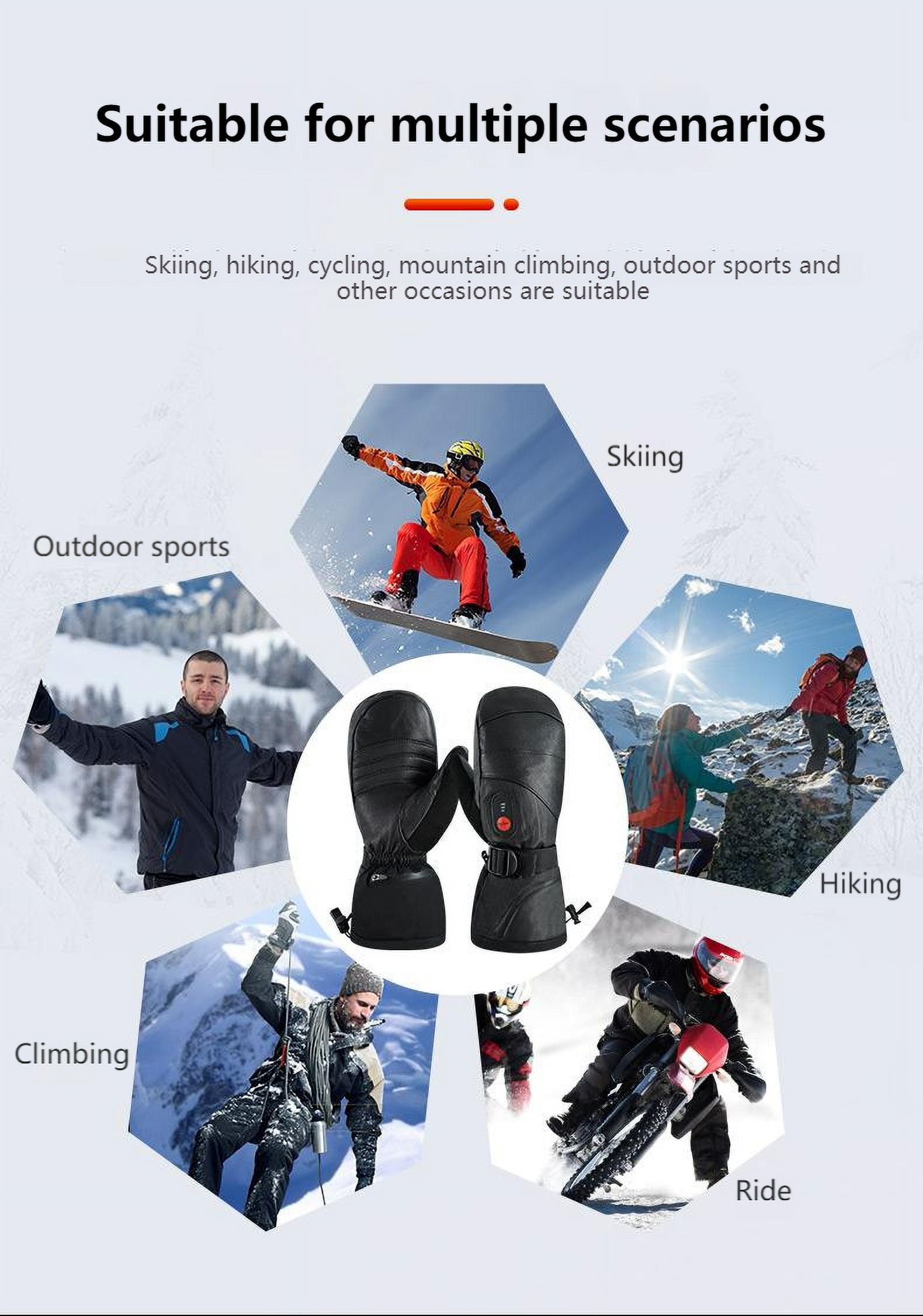 Savior Heat Waterproof Men Women electric Heated Gloves for Motorcycle Riding Cycling Fishing Ski Hiking 3 Temperature Setting Levels Touchscreen Hand Warmer |2 Pack Rechargeable 7.4V 2200mAh Battery