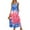 Sky Blue, variant on Women's Lightweight Long Sundress Sleeveless Round Neck Design, Patriotic Print for Beach Vacations and Casual Wear,Light Blue S